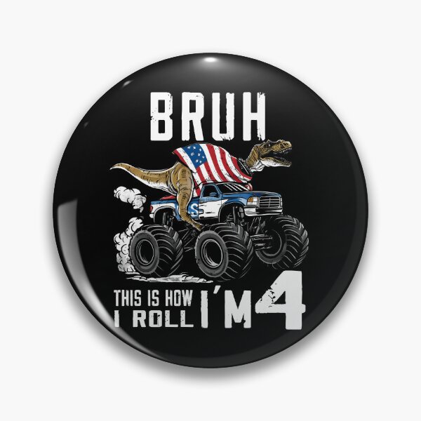 Artikelvorschau, Es ist mein Geburtstag Dinosaurier Monter Truck Alter ich bin 4 Jahre alt entworfen und verkauft von MTRBSK11.