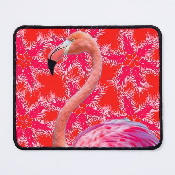 Item preview, Flaming Flamingo Magic with background Feathers in coral designed and sold by SueKnox.