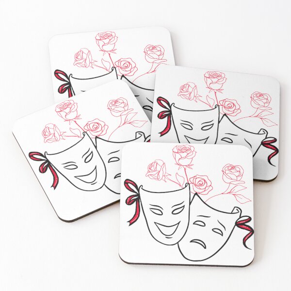 Item preview, Classic Theatre Masks with roses designed and sold by MusicalCreator.