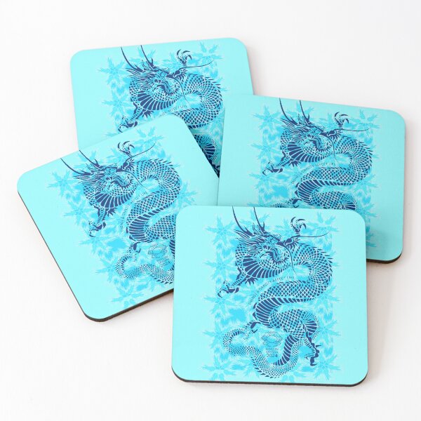 Item preview, Aqua blue feathered dragon, energy & gravity affect life designed and sold by SueKnox.