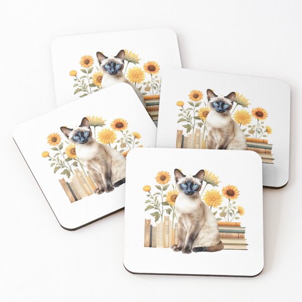 Item preview, Siamese Cat And Books designed and sold by TheAnimalZ00.