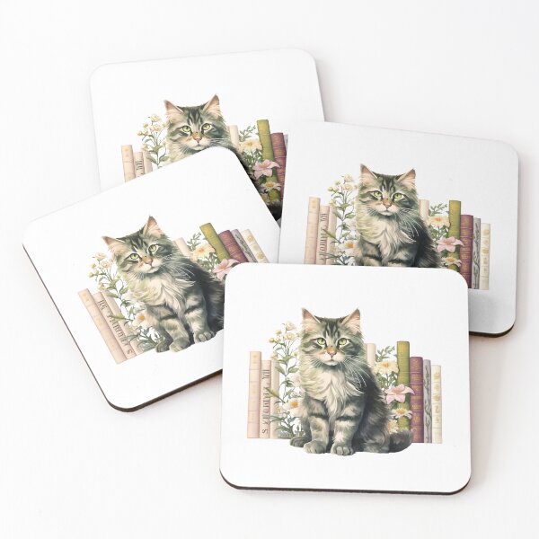 Item preview, Siberian Forest Cat And Books designed and sold by TheAnimalZ00.