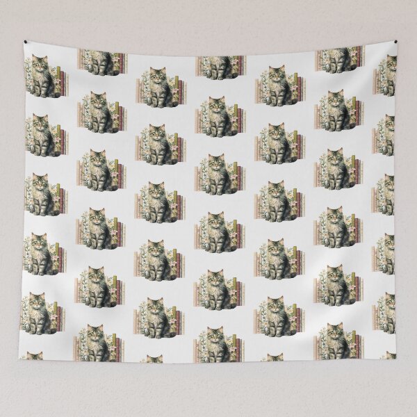 Item preview, Siberian Forest Cat And Books designed and sold by TheAnimalZ00.