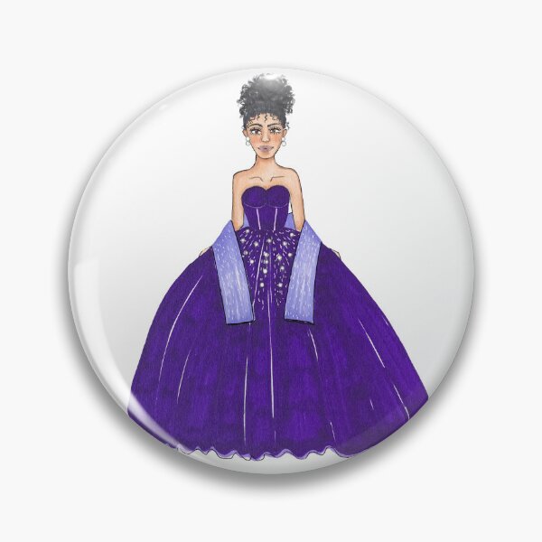 Artikelvorschau, Dunkelviolettes Quinceañera-Kleid, Modeillustration – mit Perlen entworfen und verkauft von SMillustrations.