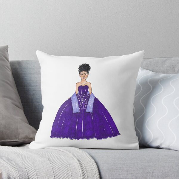 Item preview, Deep Purple Quinceañera Dress Fashion Illustration - With Peals  designed and sold by SMillustrations.
