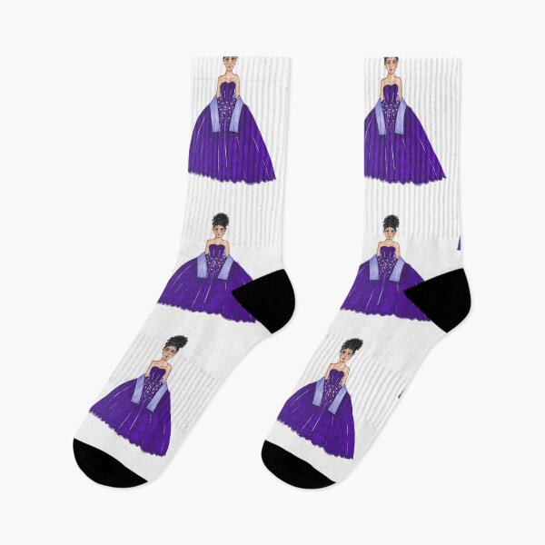 Item preview, Deep Purple Quinceañera Dress Fashion Illustration - With Peals  designed and sold by SMillustrations.