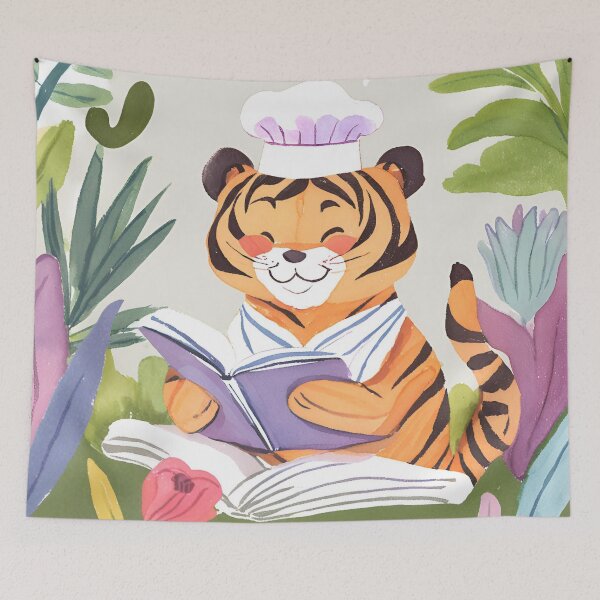 Item preview, KAWAII TIGER | COOK BOOK | MEAL designed and sold by MUDUGAMU.