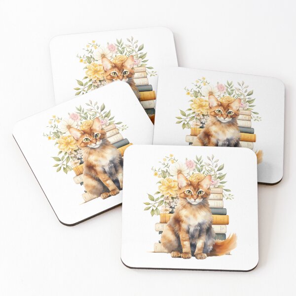 Item preview, Somali Cat And Books designed and sold by TheAnimalZ00.