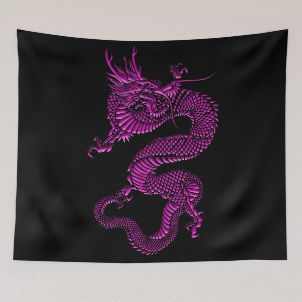 Item preview, Hot pink wood & metal dragon 2024 designed and sold by SueKnox.
