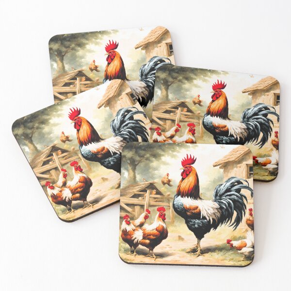 Item preview, a Gallic rooster with his hens designed and sold by janjacbu.