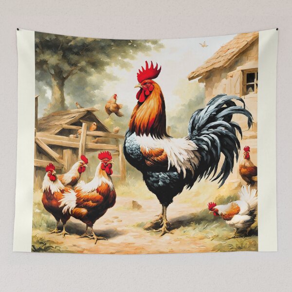 Item preview, a Gallic rooster with his hens designed and sold by janjacbu.