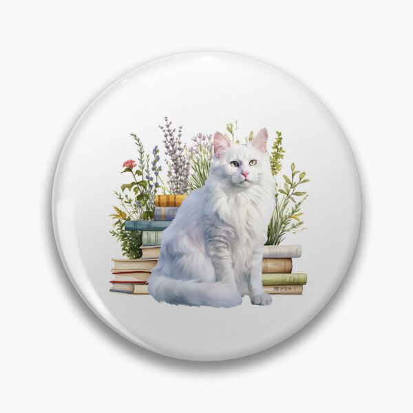 Item preview, Turkish Angora Cat And Books designed and sold by TheAnimalZ00.