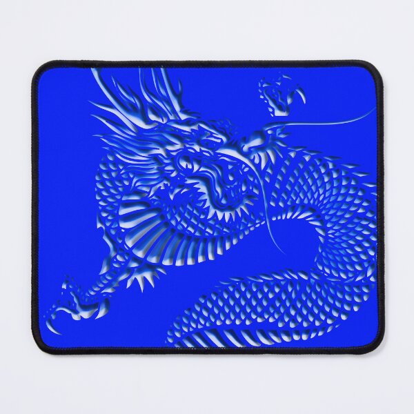 Item preview, Blue embossed metal dragon 2024 designed and sold by SueKnox.