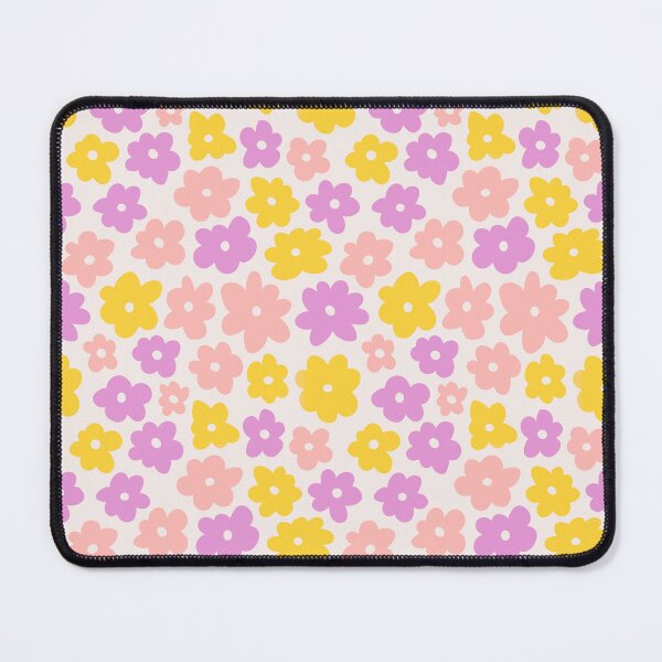 Item preview, Lilac and Peach Retro Daisy Flower Pattern designed and sold by LMStudioDesigns.