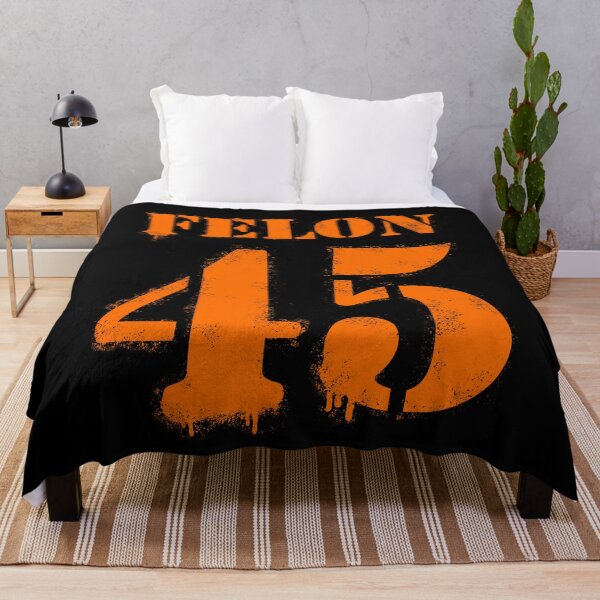 Item preview, Felon 45 Prison Orange Spray Paint Stencil Graffiti designed and sold by EthosWear.