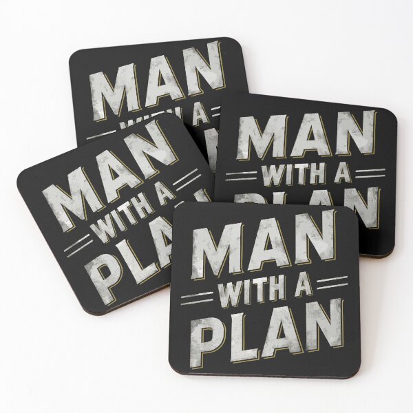 Item preview, Man With A Plan Bold Typography designed and sold by Quirky Shirts.