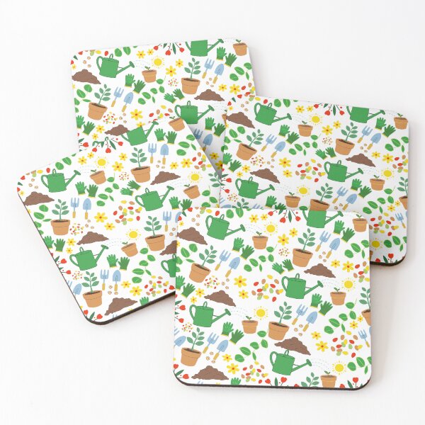 Item preview, gardening garden lover plants nature green flowers cute botanical pattern designed and sold by DesignYourWaystore.