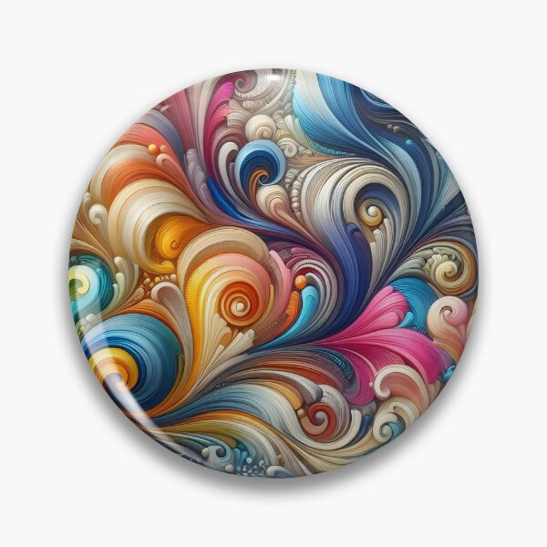 Item preview, Abstract floral swirls with vibrant 60s inspired textures designed and sold by BlackCatspet1.