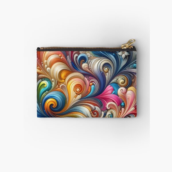 Item preview, Abstract floral swirls with vibrant 60s inspired textures designed and sold by BlackCatspet1.