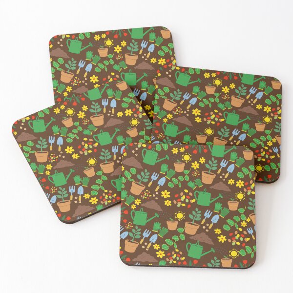 Item preview, gardening garden lover plants nature green flowers cute botanical pattern designed and sold by DesignYourWaystore.