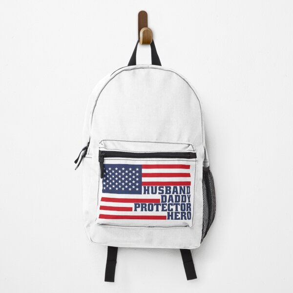 Item preview, American Flag | 'Husband, Daddy, Protector, Hero' Quote designed and sold by TurtleDojo.