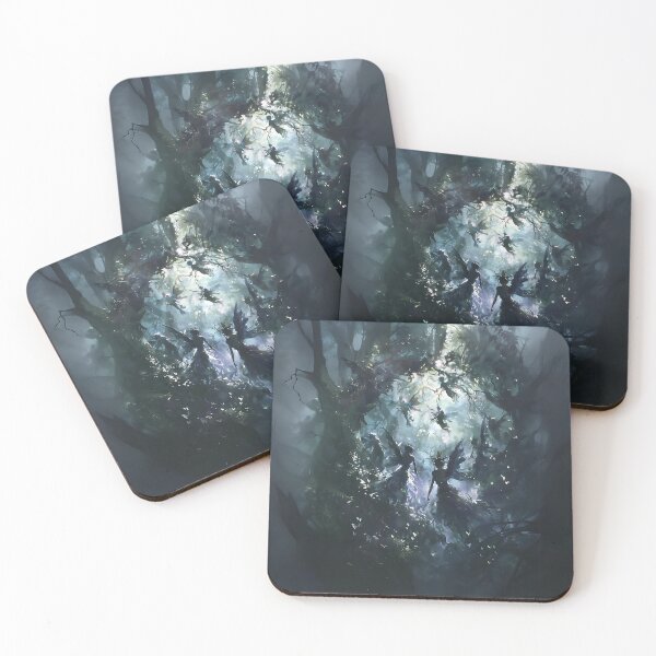 Item preview, Enchanted Dark Fairy Gathering Art designed and sold by Obsidian Ink by Wilshire.