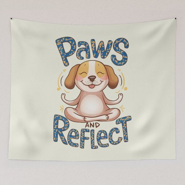 Item preview, Paws and Reflect - Yoga Cartoon Dog designed and sold by Vicky021.