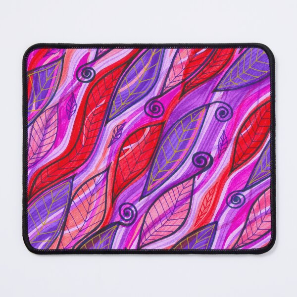 Item preview, Flowing Red Pink and Purple Leaves with Spirals designed and sold by artofkathleen.