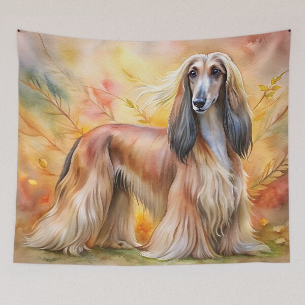 Item preview, afghan hound  dog in nature watercolor art designed and sold by essypessy.
