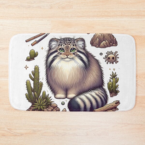 Item preview, Whimsical Pallas's Cat in Rocky Habitat designed and sold by TeeSocio.