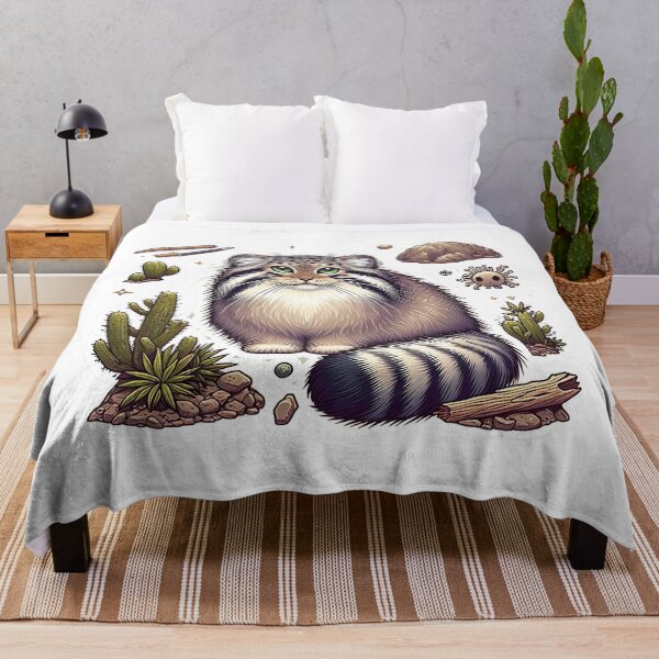 Item preview, Whimsical Pallas's Cat in Rocky Habitat designed and sold by TeeSocio.