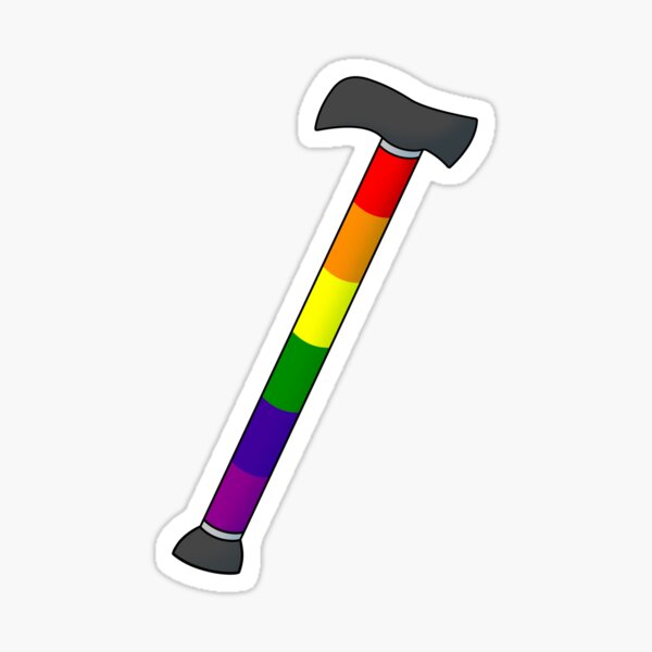 Pride Cane - Rainbow Sticker