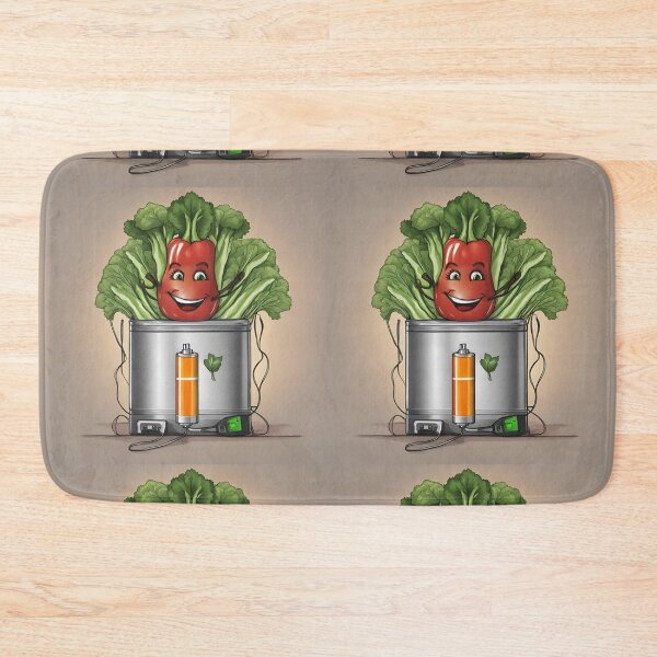 Item preview, Happy Veggies charging battery with positivity!  designed and sold by Chelevisuals.