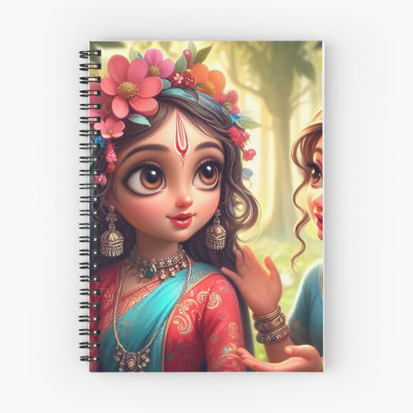 Item preview, Beautiful Radha Rani Talking with Friend about Krishna designed and sold by VrindaArts.