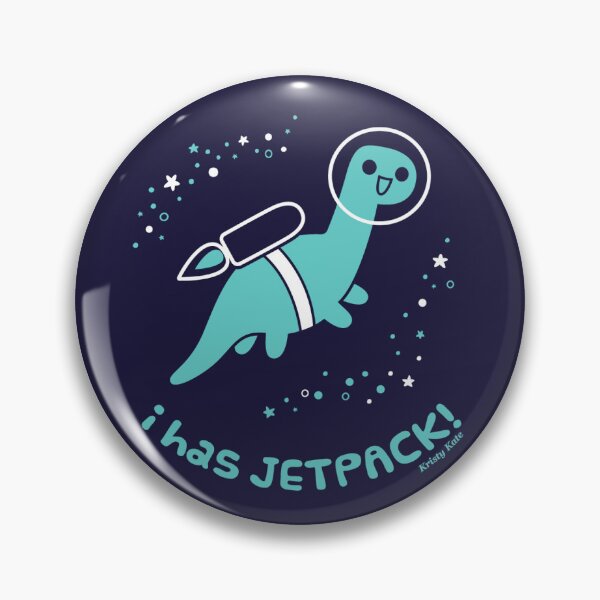 Item preview, I Has Jetpack Flying Dinosaur Teal designed and sold by KristyKate.