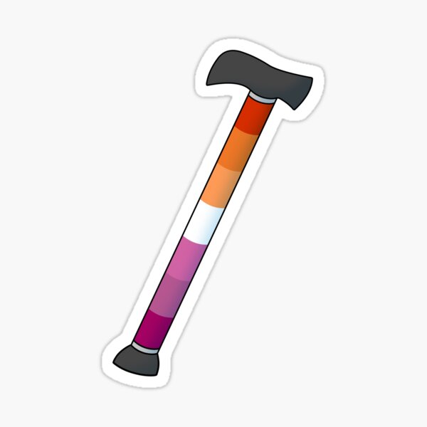 Pride Cane - Lesbian Sticker