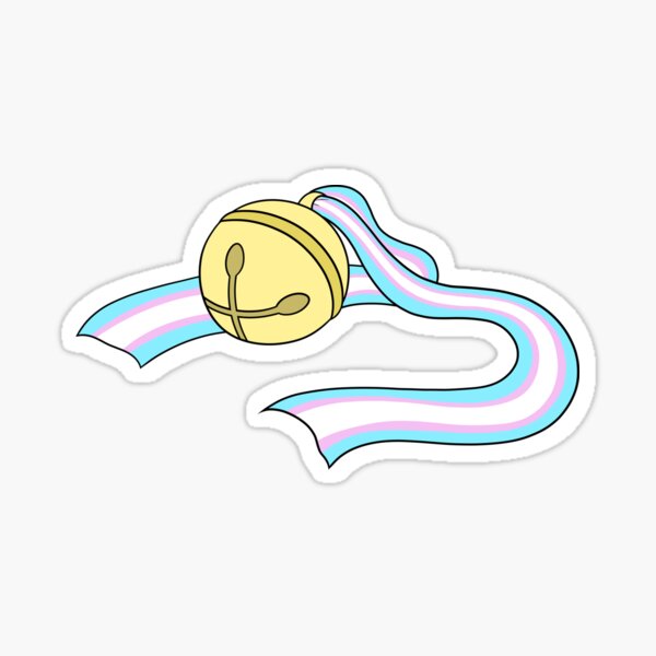 Trans Flag Bell Sticker