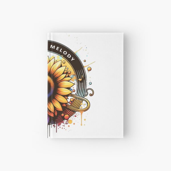 Sonnenblume mit Musik sun like a melody, music meets sunflower Notizbuch