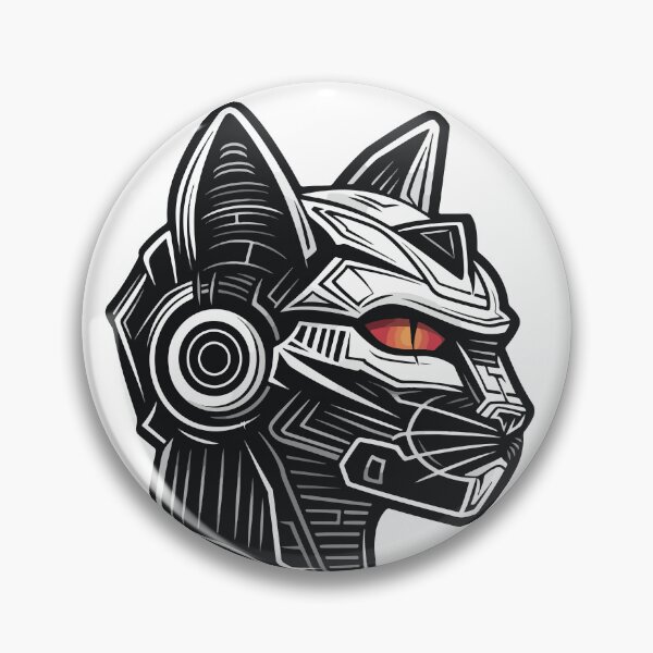 Item preview, RoboCat black designed and sold by ArtOfZPin.