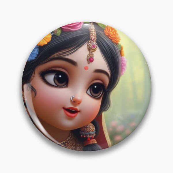 Item preview, Beautiful Radha Rani Talking with Friend about Krishna designed and sold by VrindaArts.