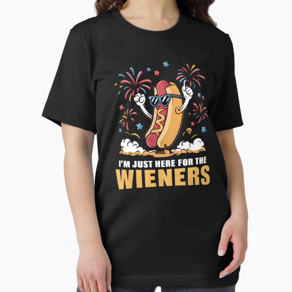 Item preview, I'm Just Here For The Wieners Hot Dog designed and sold by HeadTurningArt.