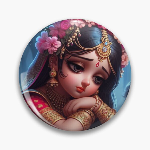 Artikelvorschau, Traurige Radha Rani sitzt im Wald von Vrindavan entworfen und verkauft von VrindaArts.
