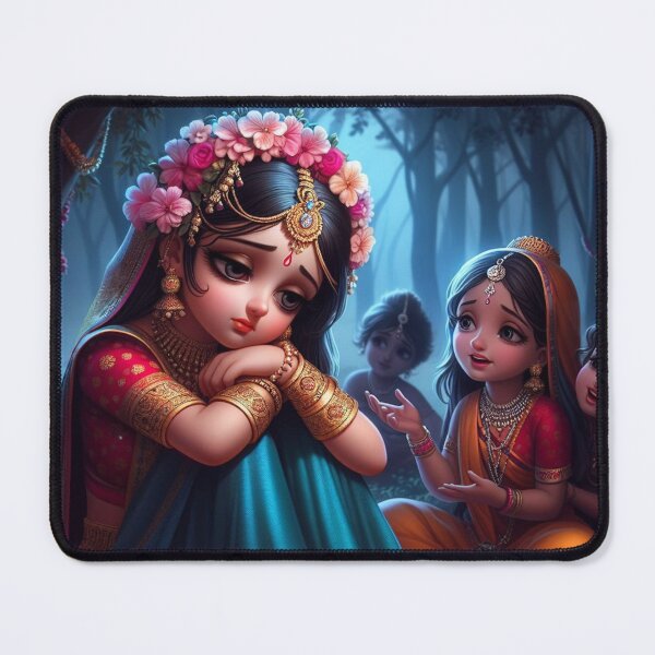 Item preview, Sad Radha Rani Sitting in Vrindavan Forest designed and sold by VrindaArts.