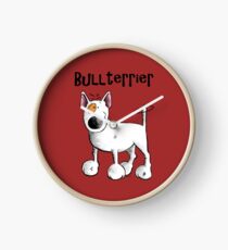 Fluffy Bullterrier - Bull Terrier - Dog - Dogs - Gift - Funny - Bully Clock