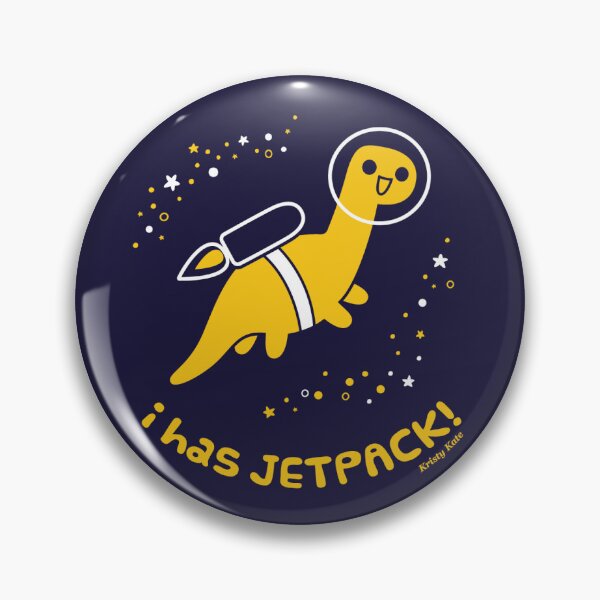 Item preview, I Has Jetpack Flying Dinosaur Yellow designed and sold by KristyKate.