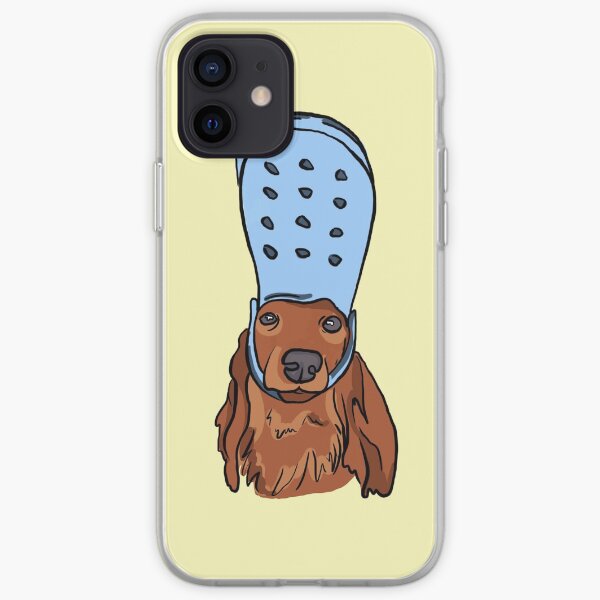 Perro de salchicha sexy con cocodrilo Funda blanda para iPhone