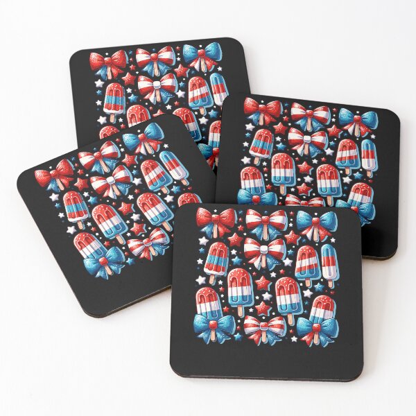 Item preview, 4th of July Cute Popsicle Bows Patriotic American designed and sold by Dressed For  Duty.