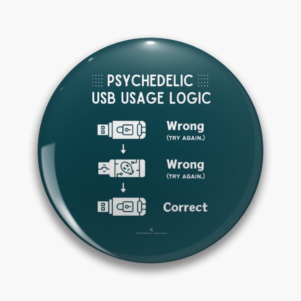 Item preview, IT Memes - Psychedelic USB usage logic designed and sold by S9View.