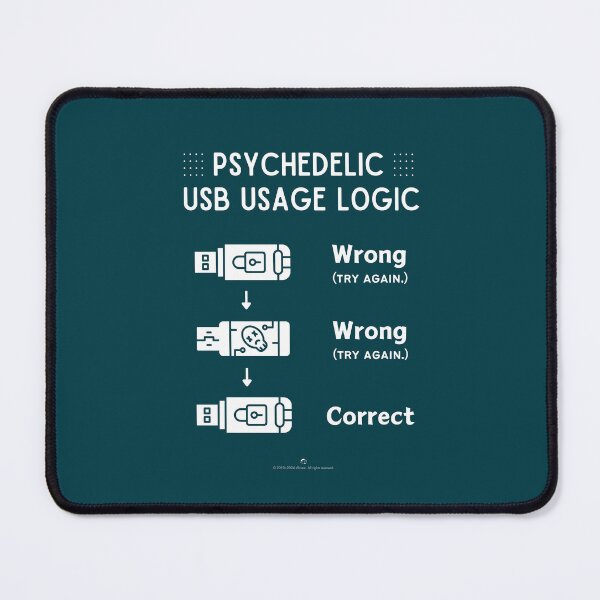 Item preview, IT Memes - Psychedelic USB usage logic designed and sold by S9View.