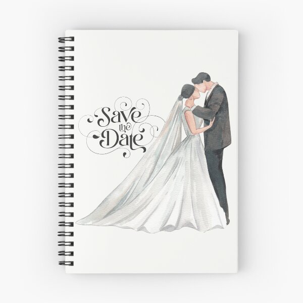 Item preview, Save the Date Elegant Minimalist Card | Invitation Illustration White Wedding  designed and sold by Sketchbook Studio by Aqsaa.